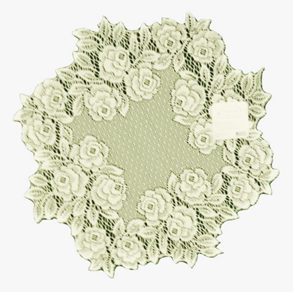 12" Heritage Lace Doilies Off-White Round Alpine Rose Bedroom Livingroom Ecru 