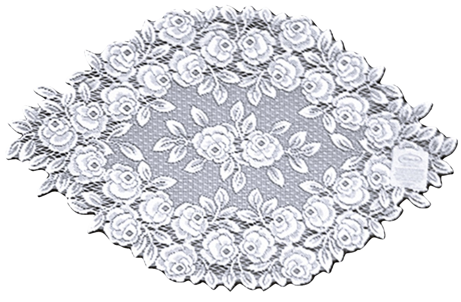 Heritage Lace Tea Rose TR-1424W 14"x24" White Doilie Table top NEW 