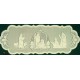 Silent Night 14x41 Ivory Table Runner Heritage Lace
