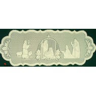 Silent Night 14x41 Ivory Table Runner Heritage Lace