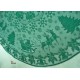 Table Topper Santa Sleigh 44 Inch Round Hunter Green Table Topper Oxford House