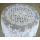Tablecloth Trellis Rose 70 Inch Round White Oxford House