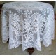 Tablecloth Trellis Rose 70 Inch Round White Oxford House