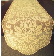 Table Runner Heritage Damask 14x64 Colonial Gold Heritage Lace