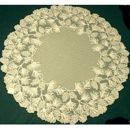 Table Topper Woodland 48 Round Ecru Heritage Lace