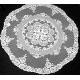 Table Topper Round Victorian Rose 43 R White Heritage Lace