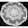 Table Topper Round Victorian Rose 43 R White Heritage Lace