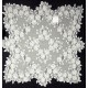 Heritage Lace Tea Rose Table Topper 30 x 30 White