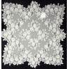 Heritage Lace Tea Rose Table Topper 30 x 30 White