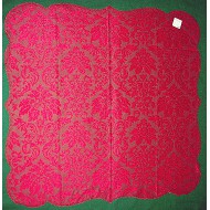 Heritage Damask 42 x42 Red Table Topper Heritage Lace