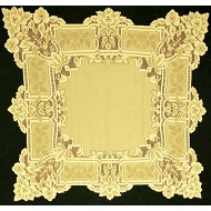Table Topper Heirloom Pattern 35x35 Antique Gold Oxford House