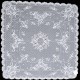 Floret White 36x36 Table Topper Heritage Lace