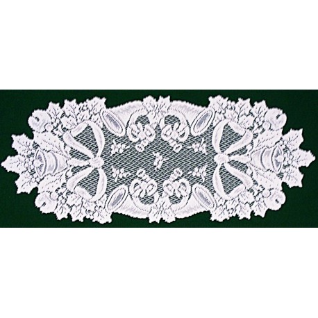 Table Runners Christmas Horns 14x36 White Oxford HOuse