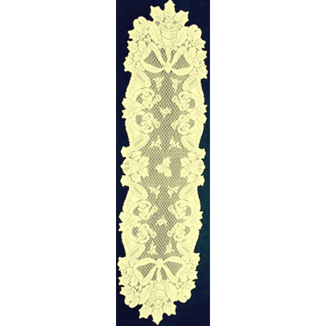 Table Runners Christmas Horns 14x72 Ivory Oxford House