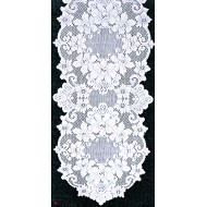 Table Runner Cleremont 14x72 White Heritage Lace