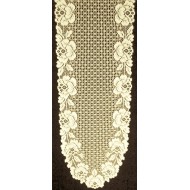 Table Runner Cottage Rose 14x 62 Ecru Heritage Lace