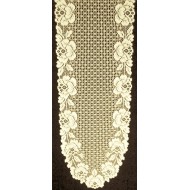 Table Runner Cottage Rose 14x62 Ecru Heritage Lace