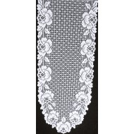 Cottage Rose 14x62 White Table Runner Heritage Lace