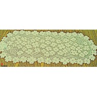 Table Runner Dogwood 14x33 Ecru Heritage Lace