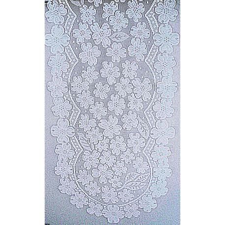 Dogwood 14x53 WhiteTable Runner Heritage Lace