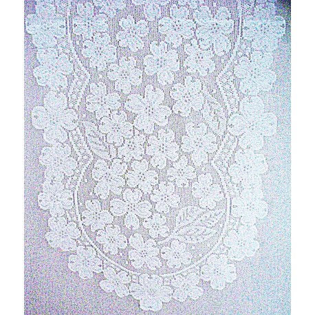 Dogwood 14x33 White Table Runner Heritage Lace
