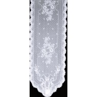 Table Runner Floret 14x55 White Heritage Lace