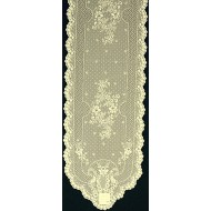 Table Runner Floret 14x72 Ecru Heritage Lace