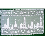 Table Runner Harbor Lights 14x36 White Heritage Lace