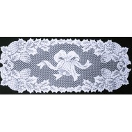 Table Runner Holly Bells 14x36 White Oxford House