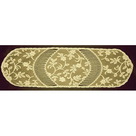 Jasmine 14x48 Antique Table Runner Heritage Lace