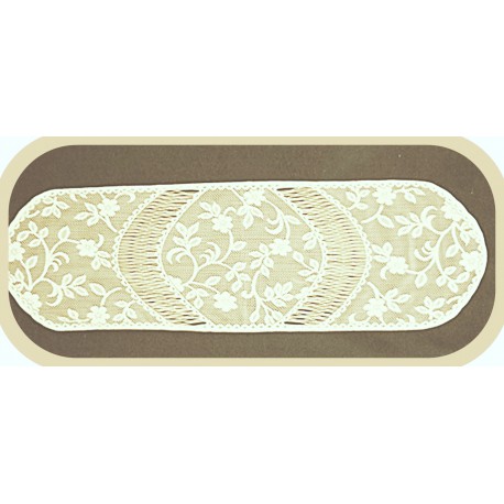 Jasmine 14x48 Ecru Table Runner Heritage Lace