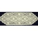 Medallion 14x46 Ecru Table Runner Heritage Lace