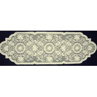 Medallion 14x46 Ecru Table Runner Heritage Lace