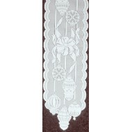 Table Runner Ornaments 15x60 White Heritage Lace