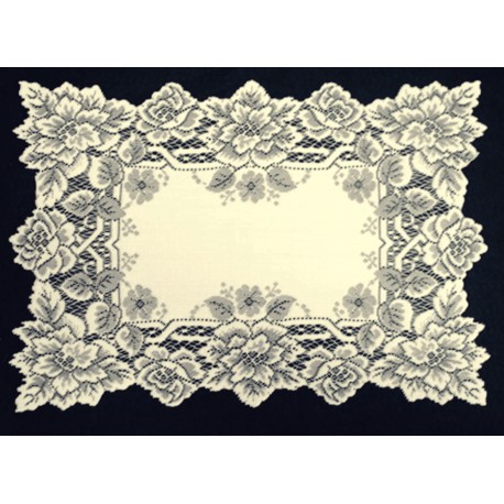 Heirloom 14x20 Ecru Set Of (4) Placemats Old Pattern Heritage Lace