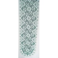 Poinsettia 13x56 White-Green Table Runner Oxford House