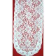  Poinsettia 13x40 White/Red Table Runner Oxford House