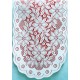  Poinsettia 13x40 White/Red Table Runner Oxford House