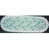 Poinsettia 13x40 White-Green Table Runner Oxford House