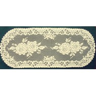 Table Runner Rose 15x36 Ivory Heritage Lace