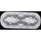 Rose 15x36 White Table Runner Heritage Lace