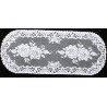Rose 15x36 White Table Runner Heritage Lace