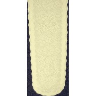Table Runner Roses n Bows 14x57 Ivory Lace/Fabric Oxford House