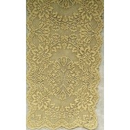 Savoy 14x36 Antique Gold Lame Table Runner Heritage Lace