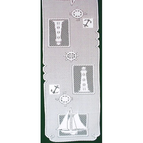 Set Sail 14x54 White Table Runner Heritage Lace