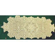 Snowflake 14x36 Ivory/Gold Metallic Oxford House