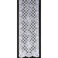 Trellis Rose 15x54 White Table Runner Oxford House