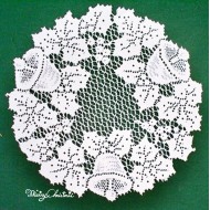 Doilies Holly Bells 12 R White Set Of (2) Oxford House