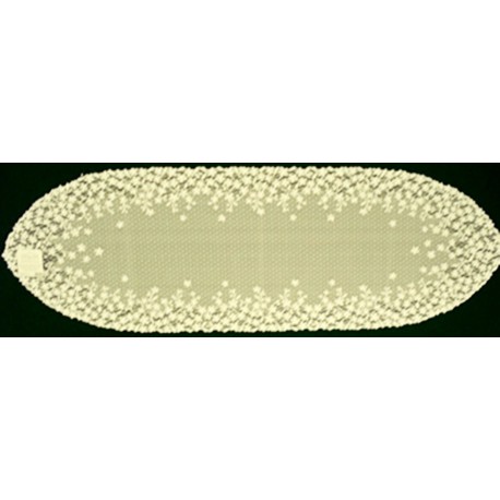 Blossom 12x38 Ecru Table Runner Heritage Lace