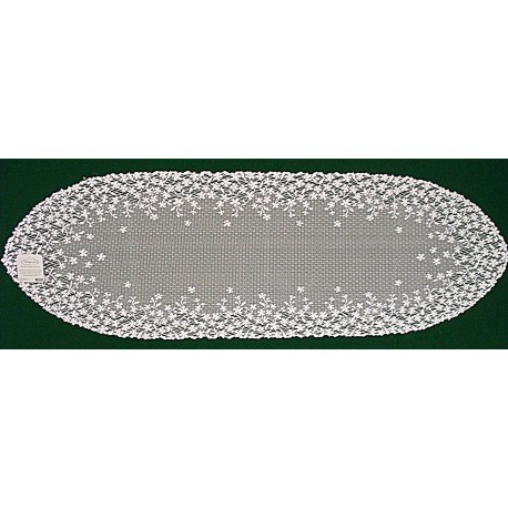 Blossom 12x38 White Table Runner Heritage Lace